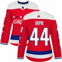 Womens Adidas Washington Capitals 44 Brooks Orpik Authentic Red Alternate NHL Jersey 