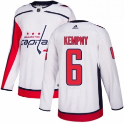 Youth Adidas Washington Capitals 6 Michal Kempny Authentic White Away NHL Jerse