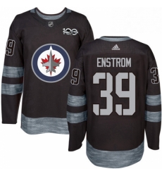 Mens Adidas Winnipeg Jets 39 Tobias Enstrom Premier Black 1917 2017 100th Anniversary NHL Jersey 