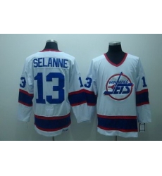 nhl jets #13 selanne white Jerseys