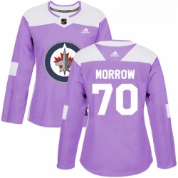 Womens Adidas Winnipeg Jets 70 Joe Morrow Authentic Purple Fights Cancer Practice NHL Jersey 