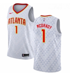 Womens Nike Atlanta Hawks 1 Tracy Mcgrady Authentic White NBA Jersey Association Edition