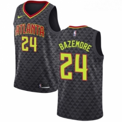 Womens Nike Atlanta Hawks 24 Kent Bazemore Authentic Black Road NBA Jersey Icon Edition 