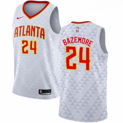 Womens Nike Atlanta Hawks 24 Kent Bazemore Authentic White NBA Jersey Association Edition 