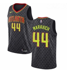 Womens Nike Atlanta Hawks 44 Pete Maravich Authentic Black Road NBA Jersey Icon Edition