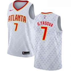 Womens Nike Atlanta Hawks 7 Ersan Ilyasova Swingman White NBA Jersey Association Edition 