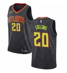 Youth Nike Atlanta Hawks 20 John Collins Swingman Black Road NBA Jersey Icon Edition 