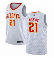 Youth Nike Atlanta Hawks 21 Dominique Wilkins Swingman White NBA Jersey Association Edition