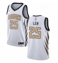 Youth Nike Atlanta Hawks 25 Alex Len Swingman White NBA Jersey City Edition 