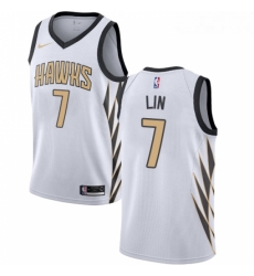 Youth Nike Atlanta Hawks 7 Jeremy Lin Swingman White NBA Jersey City Edition 