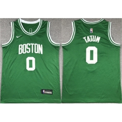 Men Boston Celtics 0 Jayson Tatum Green Stitched Basketball Jersey