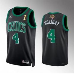 Men Boston Celtics 4 Jrue Holiday Black 2024 Finals Champions Statement Edition Stitched Basketball Jersey