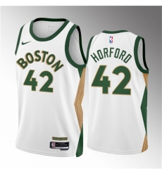 Men Boston Celtics 42 Al Horford White 2023 24 City Edition Stitched Basketball Jersey