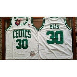 Men Boston Celtis Len Bias White Hardwood Classic Mitchell Ness Jersey