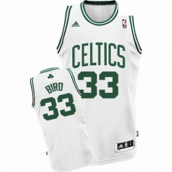 Mens Adidas Boston Celtics 33 Larry Bird Swingman White Home NBA Jersey