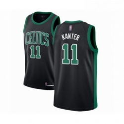 Mens Boston Celtics 11 Enes Kanter Authentic Black Basketball Jersey Statement Edition 