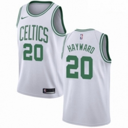 Mens Nike Boston Celtics 20 Gordon Hayward Swingman White NBA Jersey Association Edition 