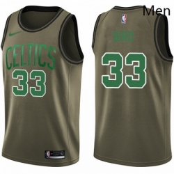 Mens Nike Boston Celtics 33 Larry Bird Swingman Green Salute to Service NBA Jersey