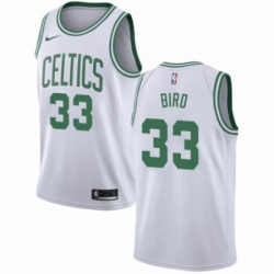 Mens Nike Boston Celtics 33 Larry Bird Swingman White NBA Jersey Association Edition