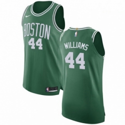 Mens Nike Boston Celtics 44 Robert Williams Authentic GreenWhite No Road NBA Jersey Icon Editi