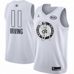 Mens Nike Jordan Boston Celtics 11 Kyrie Irving Swingman White 2018 All Star Game NBA Jersey 