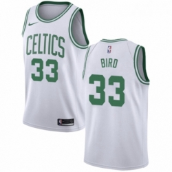 Womens Nike Boston Celtics 33 Larry Bird Authentic White NBA Jersey Association Edition