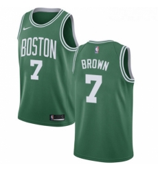 Womens Nike Boston Celtics 7 Jaylen Brown Swingman GreenWhite No Road NBA Jersey Icon Edition