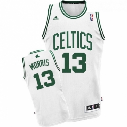 Youth Adidas Boston Celtics 13 Marcus Morris Swingman White Home NBA Jersey 