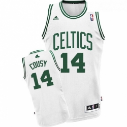 Youth Adidas Boston Celtics 14 Bob Cousy Swingman White Home NBA Jersey