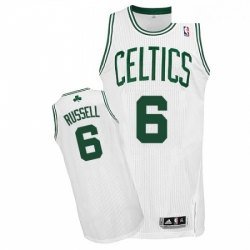 Youth Adidas Boston Celtics 6 Bill Russell Authentic White Home NBA Jersey