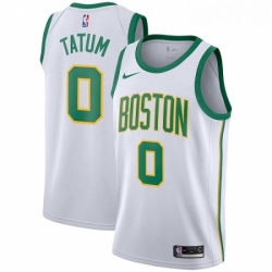 Youth Nike Boston Celtics 0 Jayson Tatum Swingman White NBA Jersey City Edition 