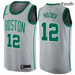 Youth Nike Boston Celtics 12 Terry Rozier Swingman Gray NBA Jersey City Edition 