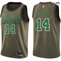 Youth Nike Boston Celtics 14 Bob Cousy Swingman Green Salute to Service NBA Jersey