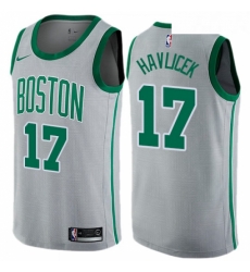 Youth Nike Boston Celtics 17 John Havlicek Swingman Gray NBA Jersey City Edition