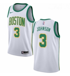 Youth Nike Boston Celtics 3 Dennis Johnson Swingman White NBA Jersey City Edition