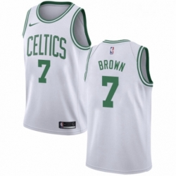 Youth Nike Boston Celtics 7 Jaylen Brown Swingman White NBA Jersey Association Edition