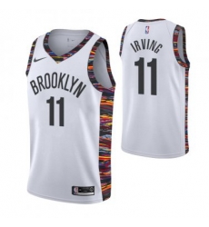 Men Brooklyn Nets 11 Kyrie Irving Swingman Black Basketball Jersey 2018 19 City Edition