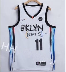 Men Brooklyn Nets 11 Kyrie Irving White 2021 Nike Swingman Jersey