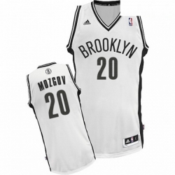 Mens Adidas Brooklyn Nets 20 Timofey Mozgov Swingman White Home NBA Jersey