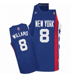 Nets 8 Deron Williams Blue ABA Hardwood Classic Stitched NBA Jersey