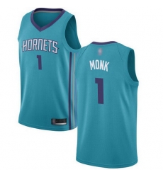 Hornets  1 Malik Monk Teal Basketball Jordan Swingman Icon Edition Jersey