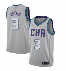 Hornets 3 Terry Rozier Gray Basketball Jordan Swingman City Edition 2019 20 Jersey