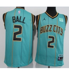 Men Charlotte Hornets 2 LaMelo Ball Teal 2020 21 City Edition Swingman Jersey