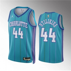 Men Charlotte Hornets 44 Frank Ntilikina Teal 2023 24 Classic Edition Stitched Basketball Jersey