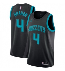 Men Nike Charlotte Hornets 4 Devonte 27 Graham Black NBA Jordan Swingman City Edition 2018 19 Jersey