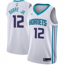 Nike Charlotte Hornets 12 Kelly Oubre Jr  White NBA Jordan Swingman Association Edition Jersey