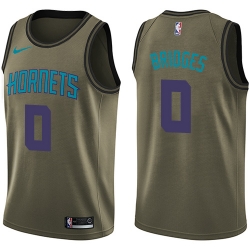 Nike Hornets #0 Miles Bridges Green NBA Swingman Salute to Service Jersey