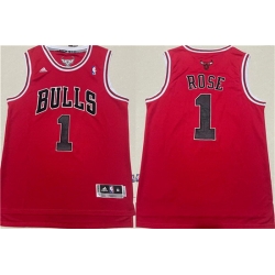 Men Chicago Bulls 1 Derrick Rose Red Stitched Basketball Jersey