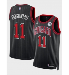 Men Chicago Bulls 11 Ayo Dosunmu Black 2024 Statement Edition Stitched Basketball Jersey