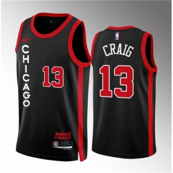 Men Chicago Bulls 13 Torrey Craig Black 2023 24 City Edition Stitched Basketball Jersey